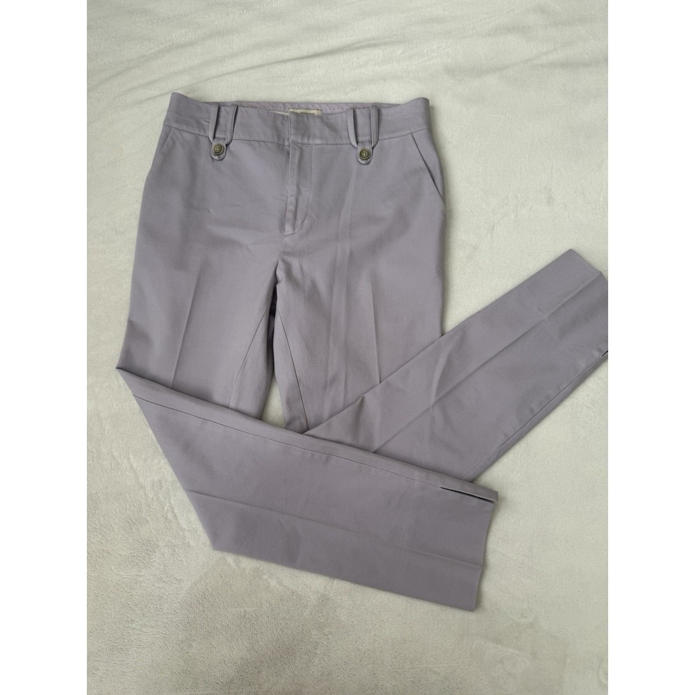 Anthropologie Essential Slim Pants Womens 4 Lavender Slim Fit Stretch Work‎